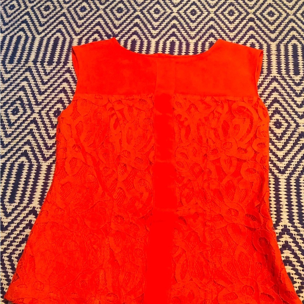 Elegant Orange Lace Women's Top